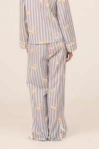 Carmen Says Striped Bambi Print Pajama Pants