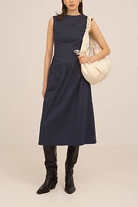 Carmen Says Frame Blue Midi Dress