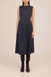 Carmen Says Frame Blue Midi Dress