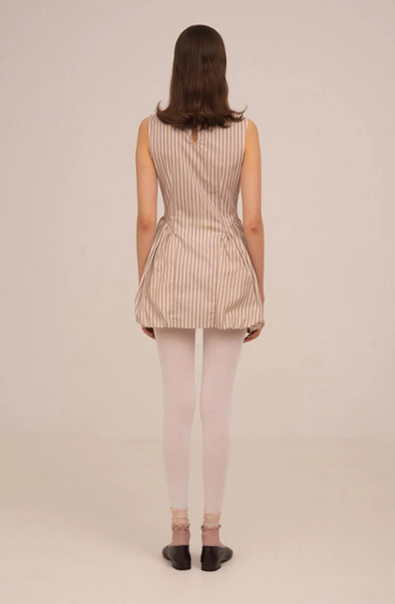 Carmen Says Candy Striped Mini Dress