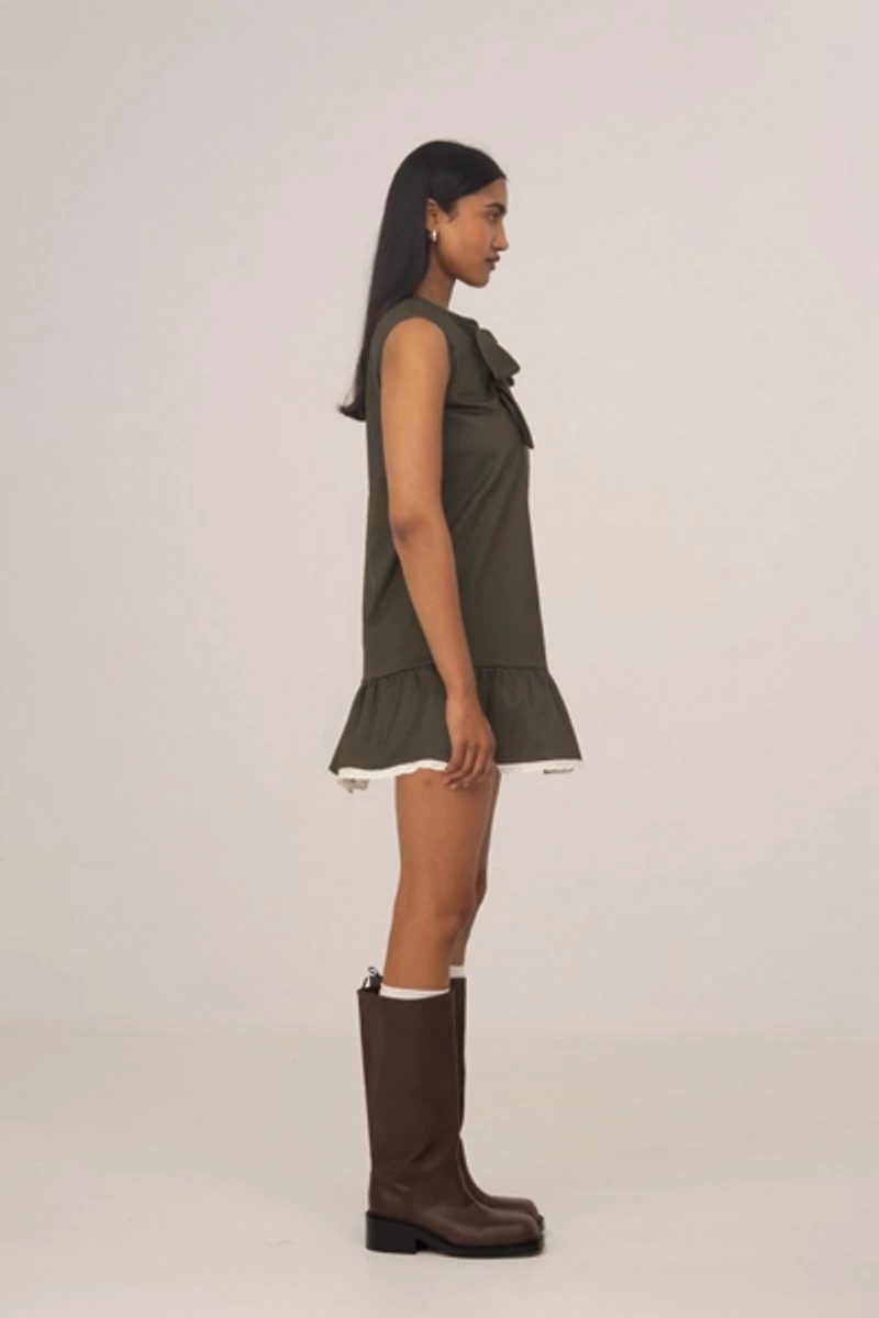Carmen Says Ivy Green Sleeveless Mini Dress