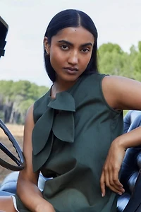 Carmen Says Ivy Green Sleeveless Mini Dress