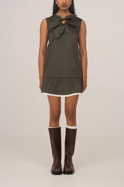 Carmen Says Ivy Green Sleeveless Mini Dress