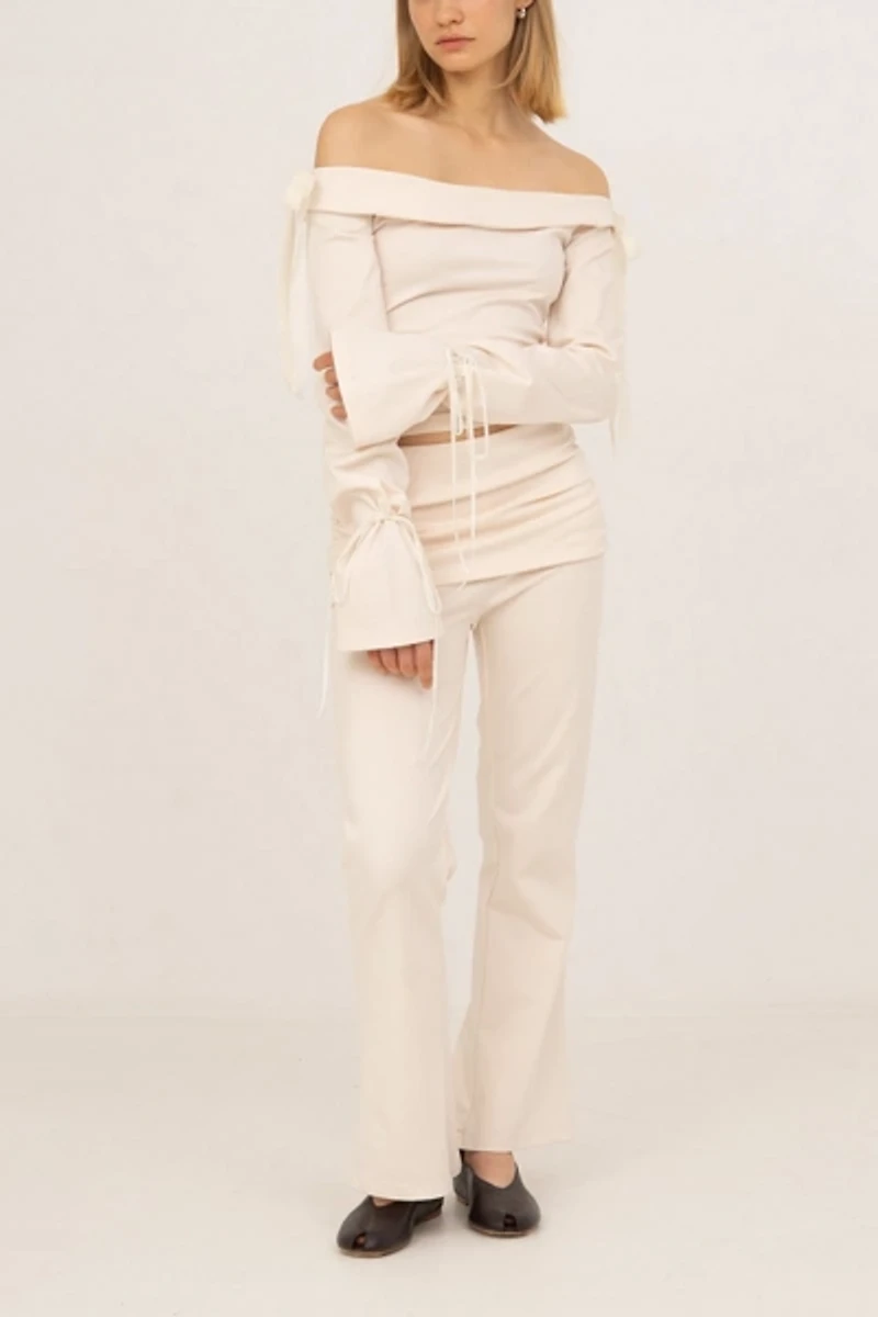 Carmen Says Angelic White Jersey Pants