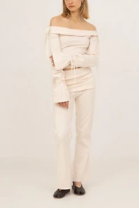 Carmen Says Angelic White Jersey Pants