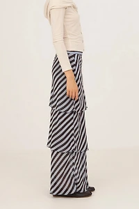 Carmen Says Maximalist Blue Striped Skirt