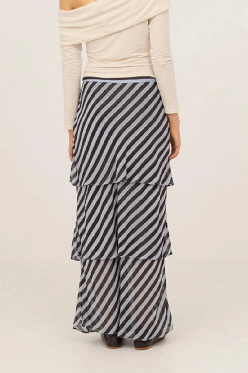 Carmen Says Maximalist Blue Striped Skirt