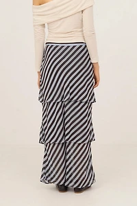 Carmen Says Maximalist Blue Striped Skirt
