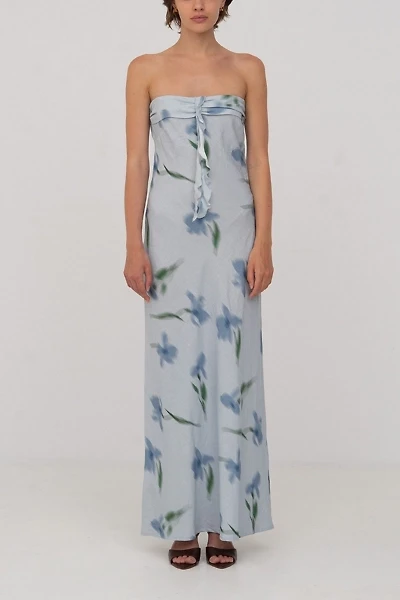 Carmen Says Blue Flower Print Dream Dress