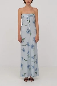 Carmen Says Blue Flower Print Dream Dress