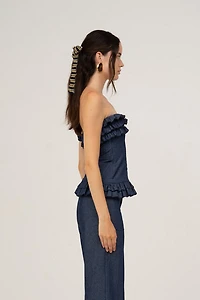 Carmen Says Blue Denim Noctis Top