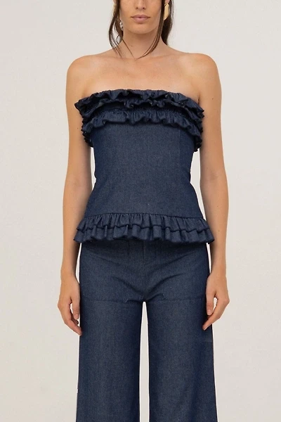 Carmen Says Blue Denim Noctis Top