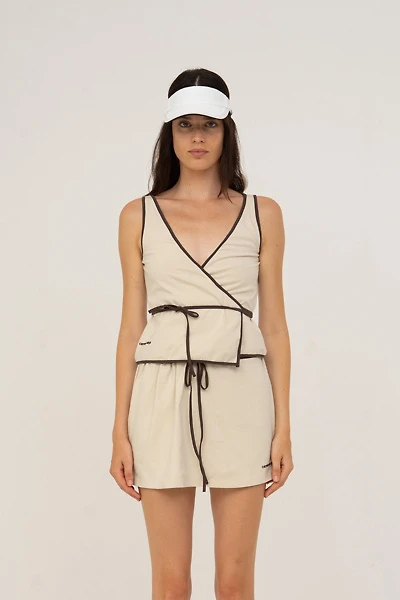 Carmen Says Serve Sports Wrap Top