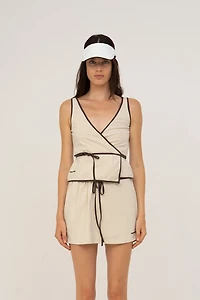 Carmen Says Serve Sports Wrap Top