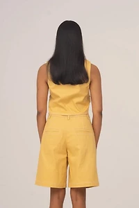 Carmen Says Desk Pale Yellow Denim Vest