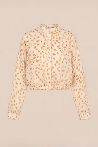Carmen Says Fawn Deer Print Balloon Shirt