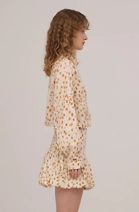 Carmen Says Fawn Deer Print Balloon Shirt