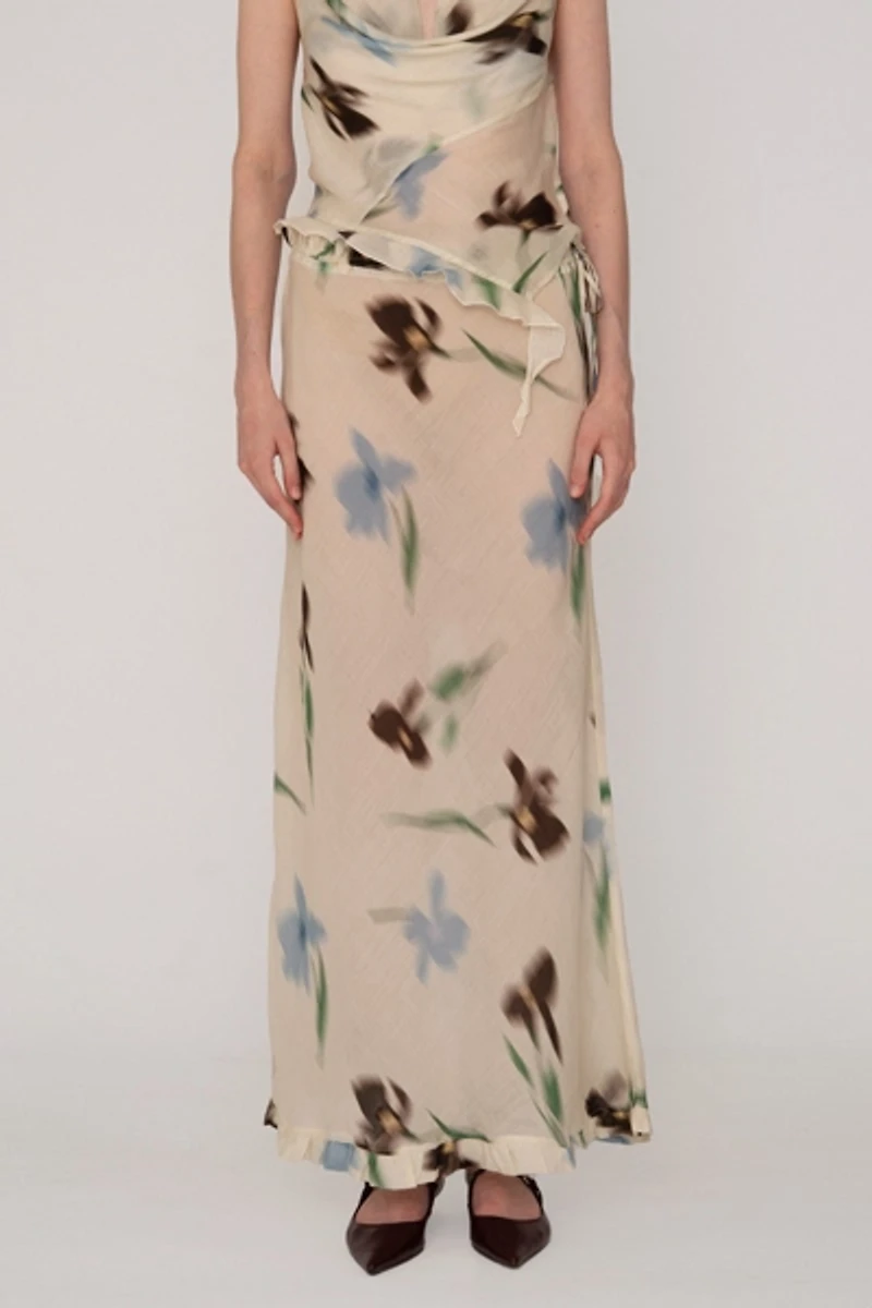 Carmen Says Summer Floral Print Ice Skirt