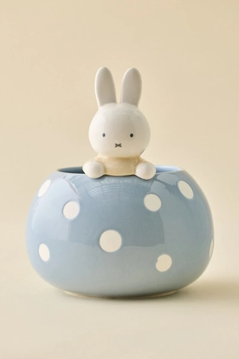 Miffy Peek-A-Bloom Blue Ceramic Planter