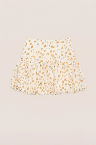 Carmen Says Fawn Deer Print Balloon Mini Skirt