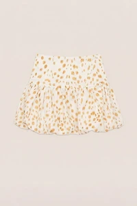Carmen Says Fawn Deer Print Balloon Mini Skirt