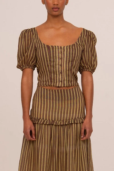 Carmen Says Striped Zafira Print Top