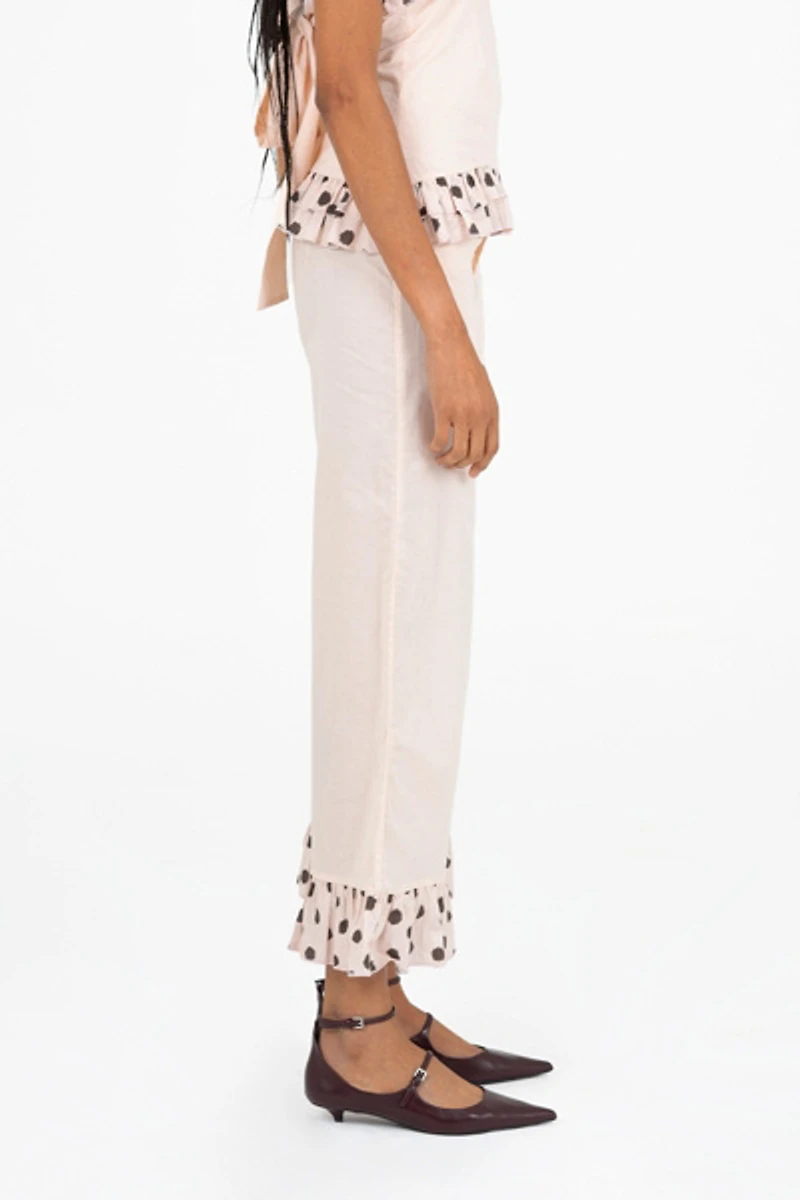 Carmen Says Noctis Beige Polka Dot Print Pants