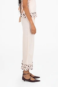 Carmen Says Noctis Beige Polka Dot Print Pants