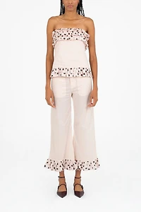 Carmen Says Noctis Beige Polka Dot Print Pants