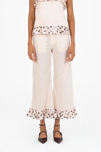 Carmen Says Noctis Beige Polka Dot Print Pants