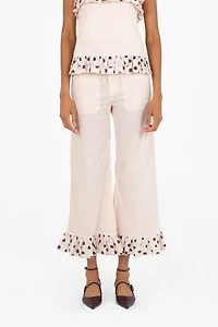 Carmen Says Noctis Beige Polka Dot Print Pants