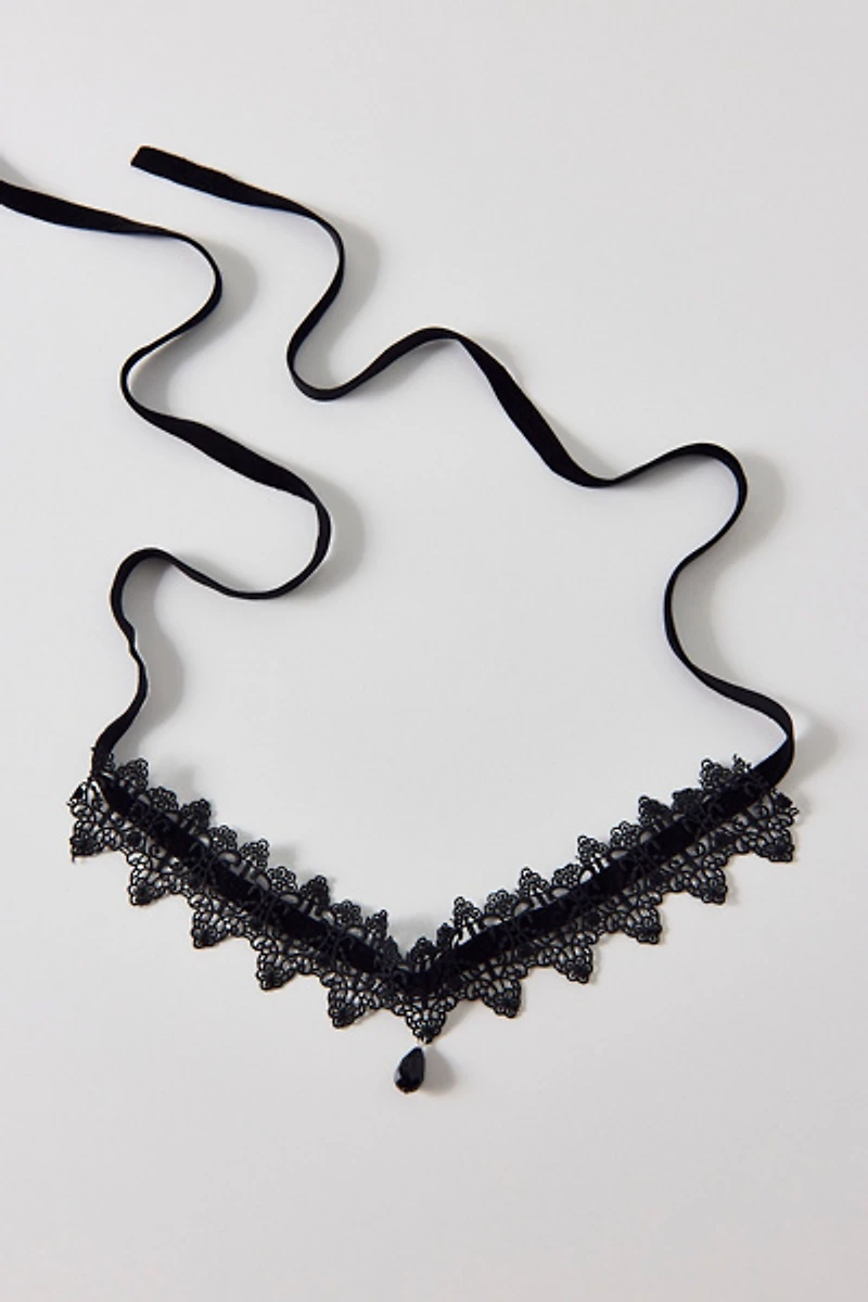 Ascendant Ribbon Lace Choker Necklace