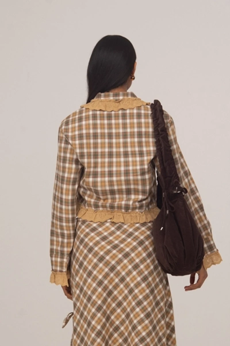 Carmen Says Willow Plaid Crop Shirt