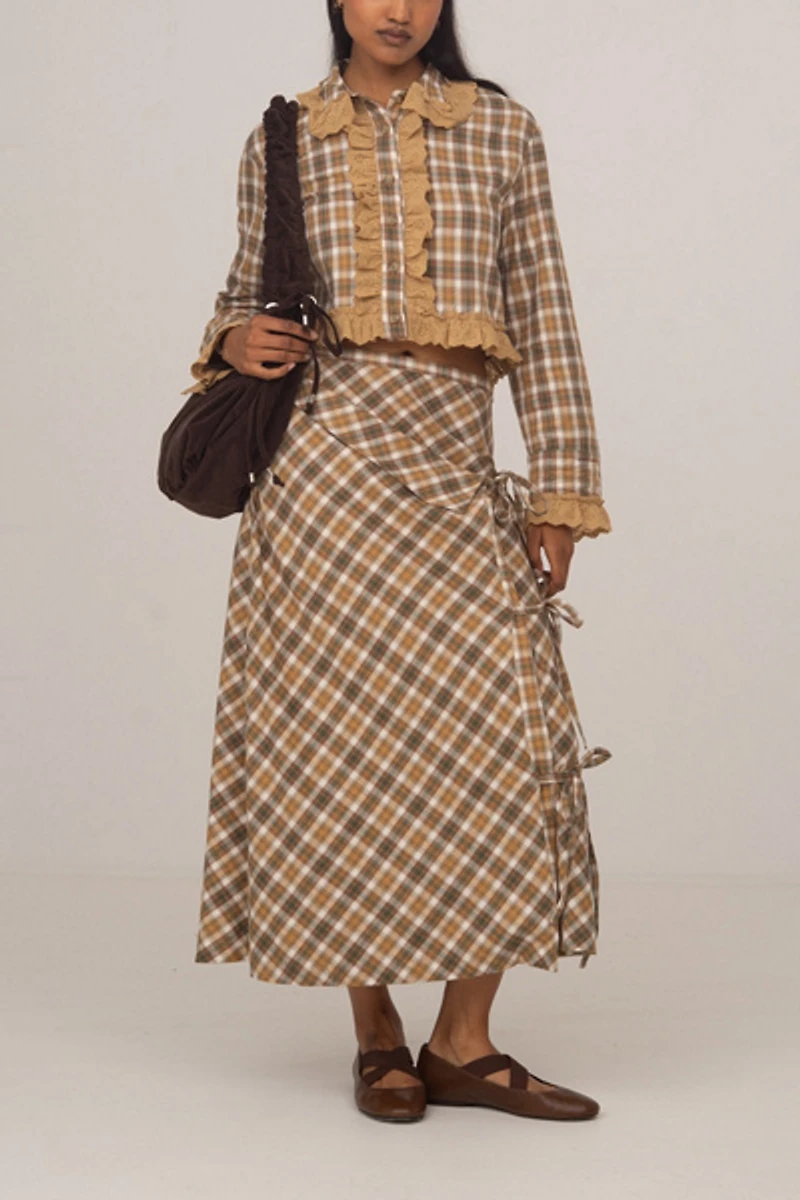 Carmen Says Willow Plaid Crop Shirt