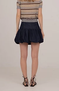 Carmen Says Denim Fawn Balloon Mini Skirt
