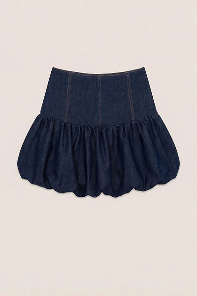 Carmen Says Denim Fawn Balloon Mini Skirt
