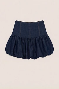 Carmen Says Denim Fawn Balloon Mini Skirt