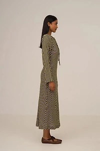 Carmen Says Pebble Striped Midi Dress