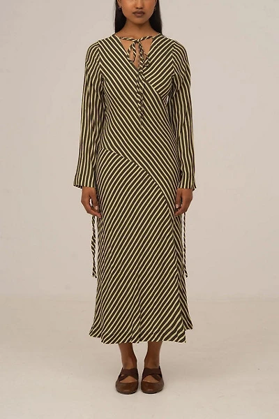 Carmen Says Pebble Striped Midi Dress