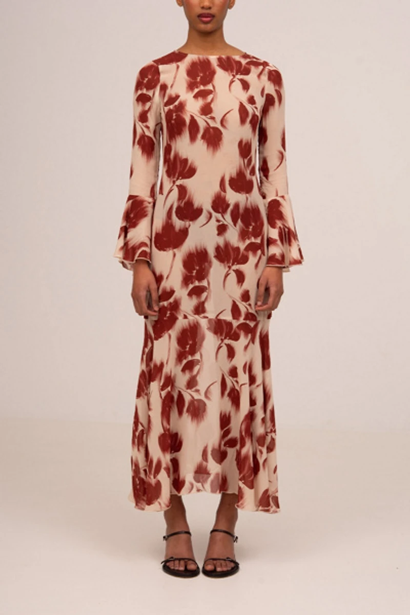 Carmen Says Jester Flower Print Midi Dress