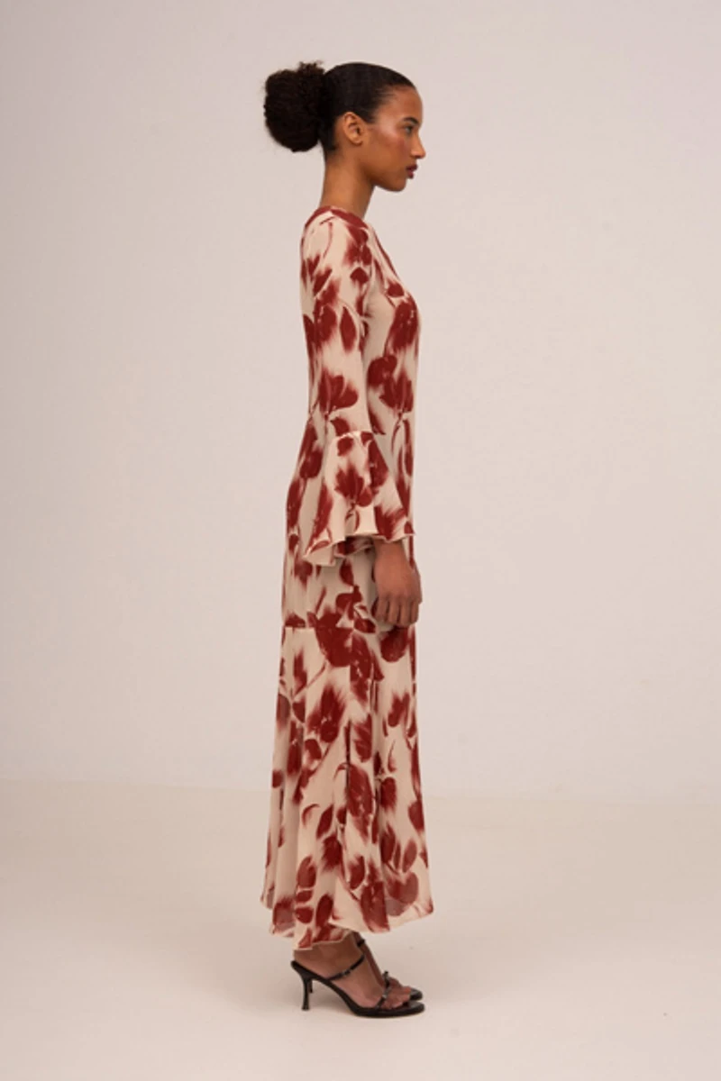Carmen Says Jester Flower Print Midi Dress