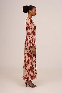 Carmen Says Jester Flower Print Midi Dress