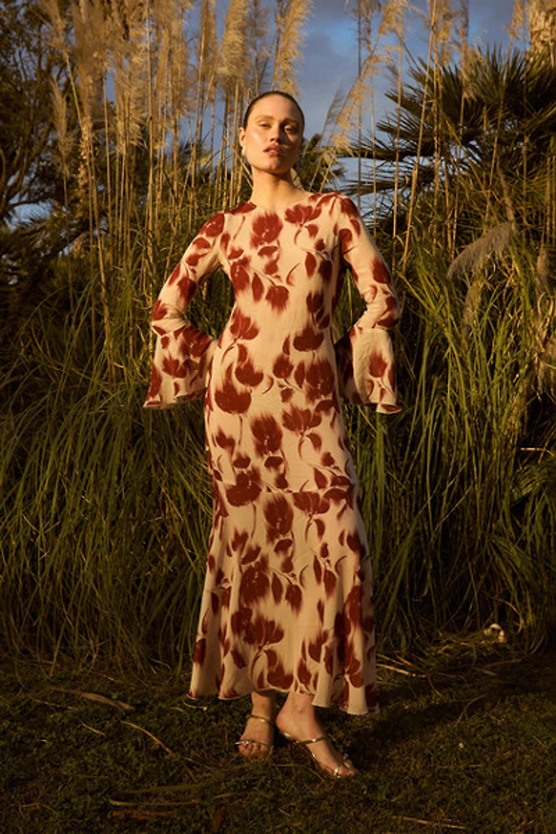 Carmen Says Jester Flower Print Midi Dress