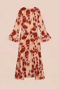 Carmen Says Jester Flower Print Midi Dress