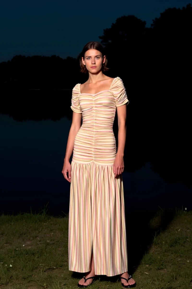 Carmen Says Persephone Striped Dress