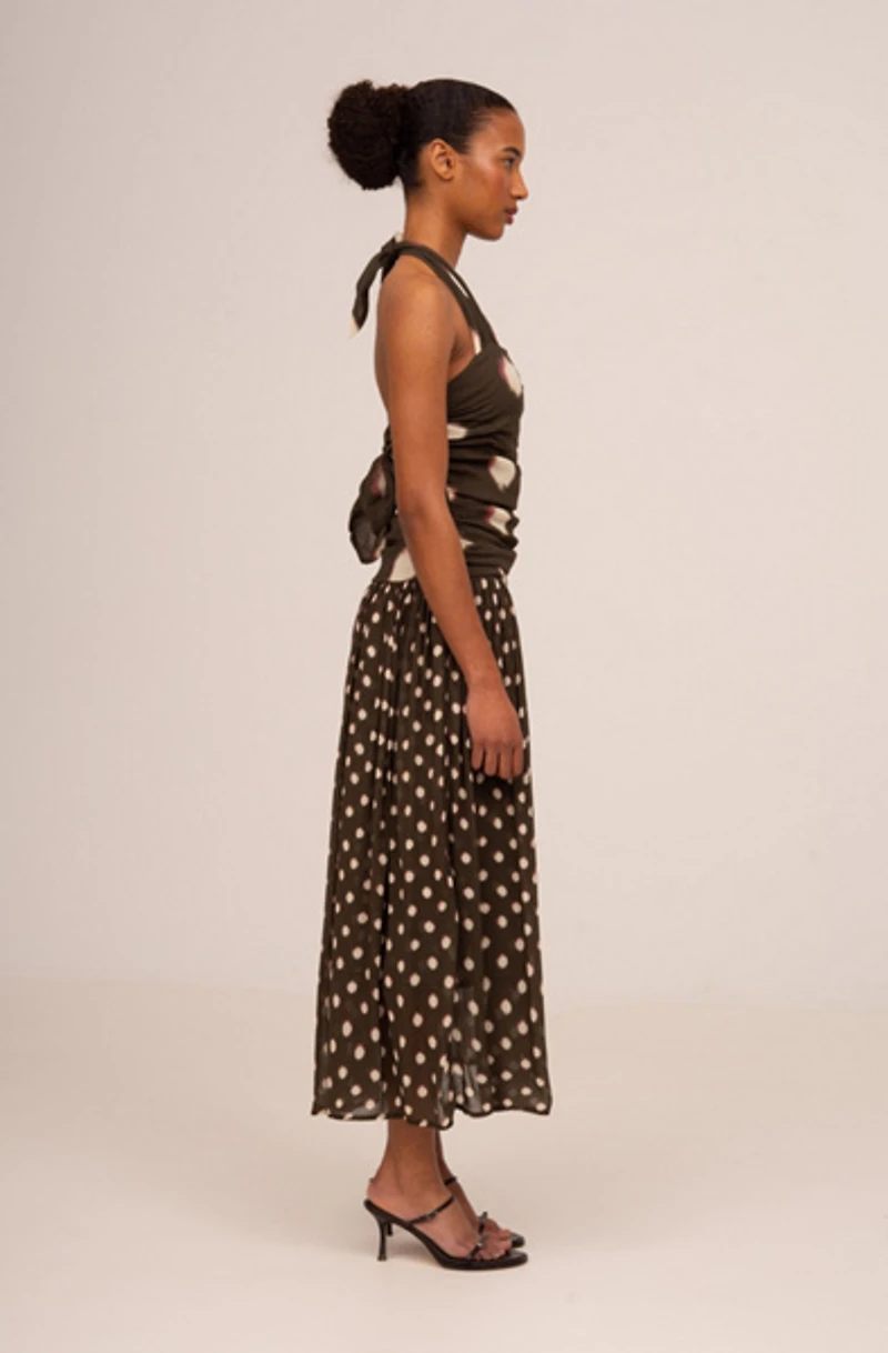 Carmen Says Firstdance Polka Dot Midi Dress