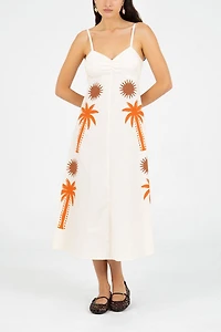 Carmen Says Lux Palm-Printed Dress