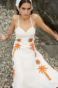 Carmen Says Lux Palm-Printed Dress