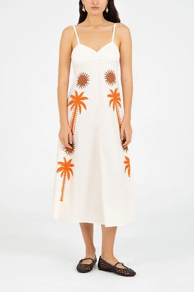 Carmen Says Lux Palm-Printed Dress