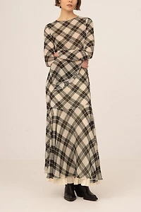 Carmen Says Classic Argyle-Inspired Geometric Print Jester Dress